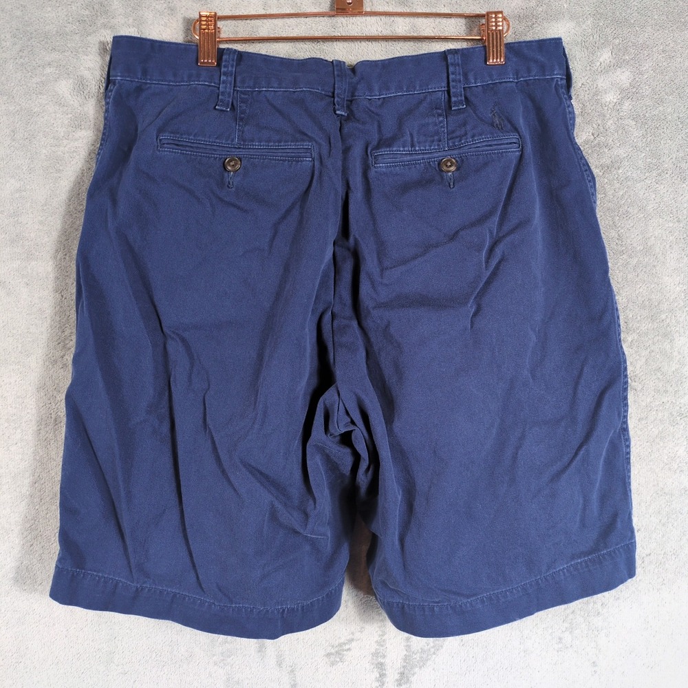 Polo Ralph Lauren Mens Relaxed Fit Chino Shorts Navy Blue Size 35 Cotton - Picture 3 of 10